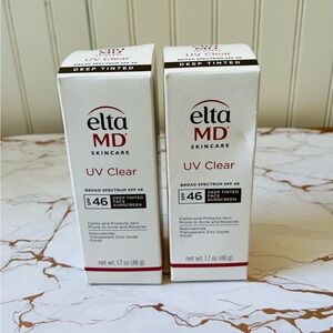 ELTAMD UV CLEAR DEEP TINTED SUNSCREEN SPF 45 | SET OF 2 | 1.7OZ | NEW
